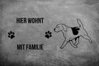 Beagle 7 - Fußmatte - Schmutzfangmatte - 40 x 60 cm-Tierisch-tolle Geschenke-Tierisch-tolle-Geschenke