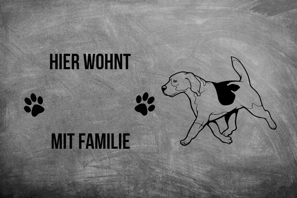 Beagle 7 - Fußmatte - Schmutzfangmatte - 40 x 60 cm-Tierisch-tolle Geschenke-Tierisch-tolle-Geschenke