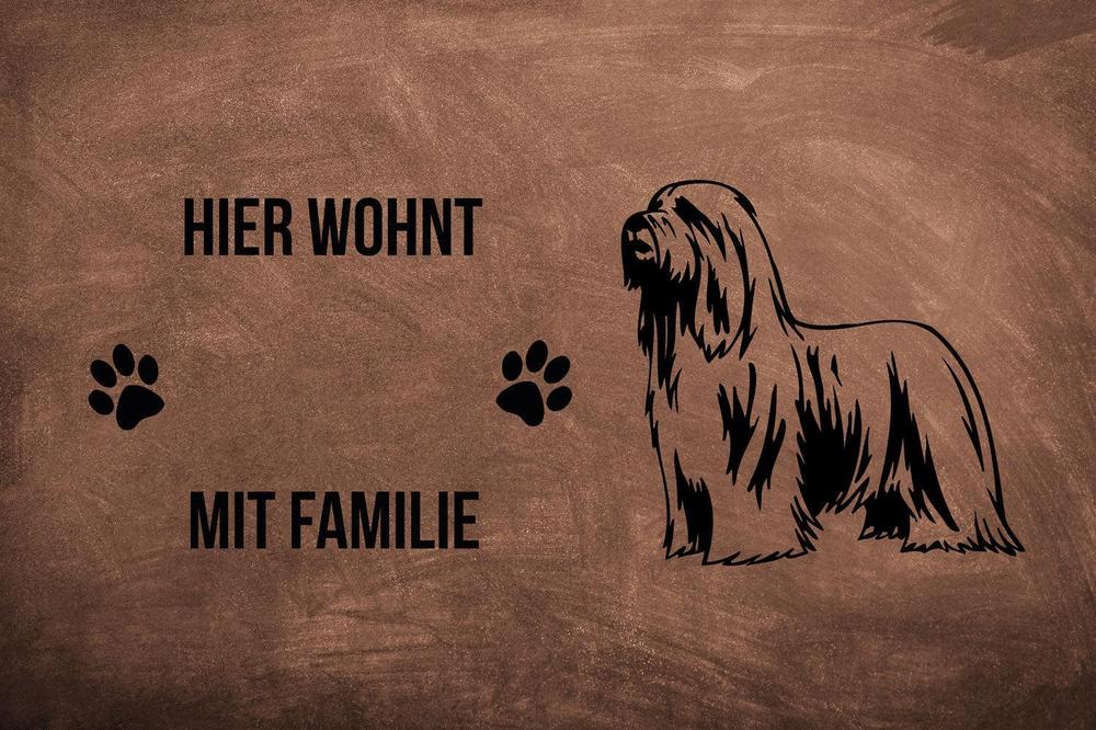 Bearded Collie - Fußmatte - Schmutzfangmatte - 40 x 60 cm-Tierisch-tolle Geschenke-Tierisch-tolle-Geschenke