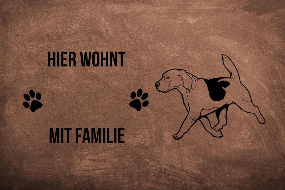 Beagle 7 - Fußmatte - Schmutzfangmatte - 40 x 60 cm-Tierisch-tolle Geschenke-Tierisch-tolle-Geschenke