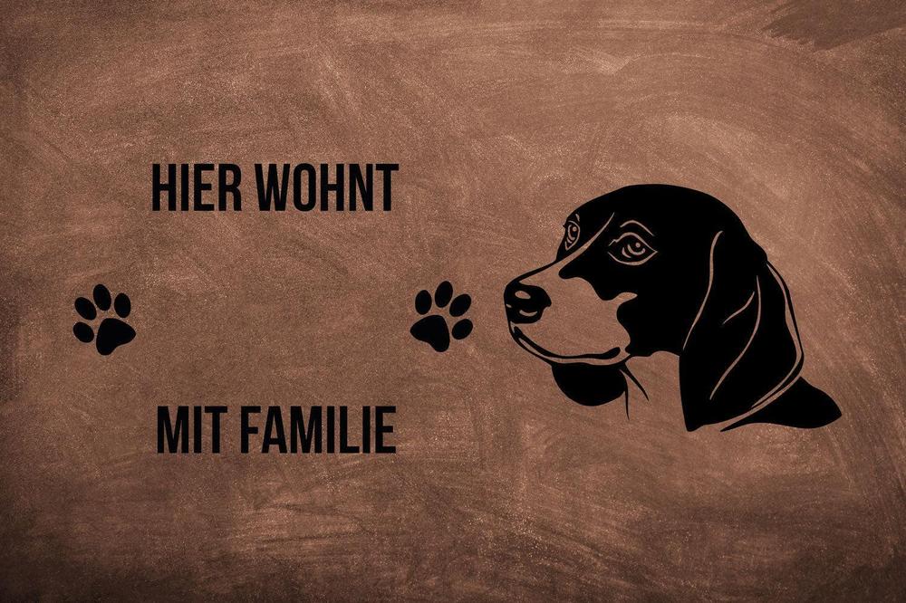 Beagle 4 - Fußmatte - Schmutzfangmatte - 40 x 60 cm-Tierisch-tolle Geschenke-Tierisch-tolle-Geschenke