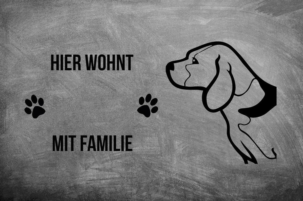 Beagle 2 - Fußmatte - Schmutzfangmatte - 40 x 60 cm-Tierisch-tolle Geschenke-Tierisch-tolle-Geschenke