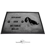 Basset 3 - Fußmatte - Schmutzfangmatte - 40 x 60 cm-Tierisch-tolle Geschenke-Tierisch-tolle-Geschenke