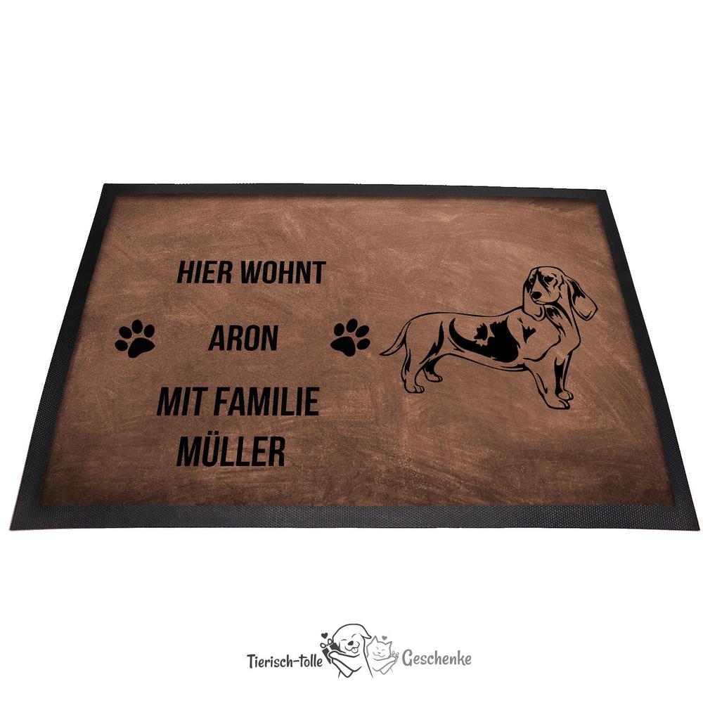 Basset 5 - Fußmatte - Schmutzfangmatte - 40 x 60 cm-Tierisch-tolle Geschenke-Tierisch-tolle-Geschenke