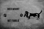 Basset 4 - Fußmatte - Schmutzfangmatte - 40 x 60 cm-Tierisch-tolle Geschenke-Tierisch-tolle-Geschenke