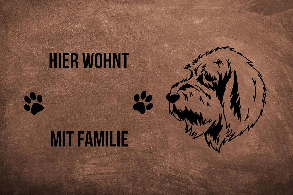 Basset Griffon Vendeén - Fußmatte - Schmutzfangmatte - 40 x 60 cm-Tierisch-tolle Geschenke-Tierisch-tolle-Geschenke