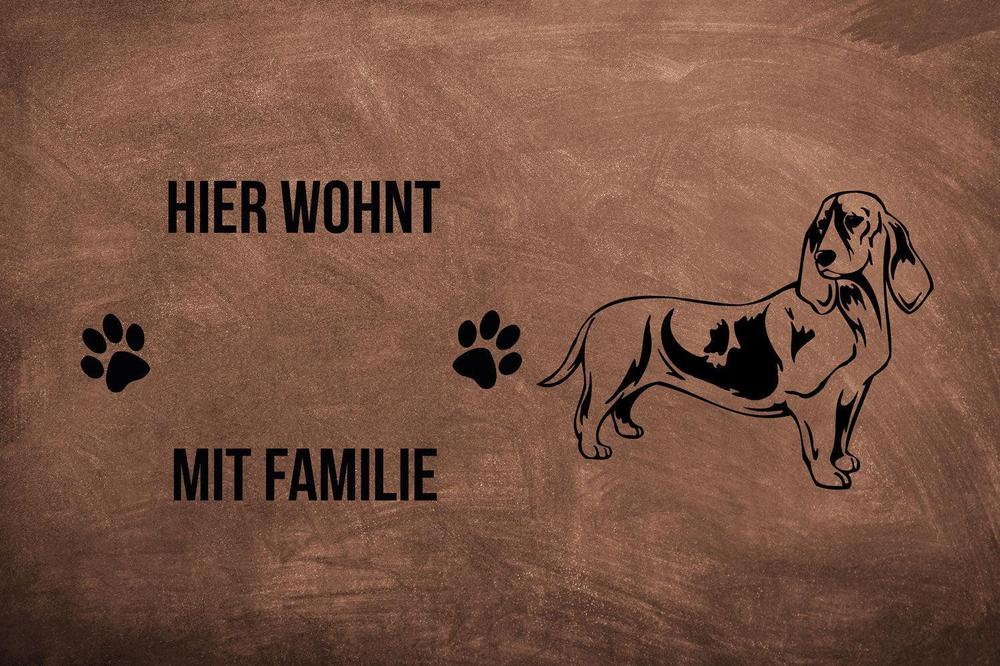 Basset 5 - Fußmatte - Schmutzfangmatte - 40 x 60 cm-Tierisch-tolle Geschenke-Tierisch-tolle-Geschenke