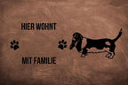 Basset 4 - Fußmatte - Schmutzfangmatte - 40 x 60 cm-Tierisch-tolle Geschenke-Tierisch-tolle-Geschenke