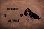 Basset 3 - Fußmatte - Schmutzfangmatte - 40 x 60 cm-Tierisch-tolle Geschenke-Tierisch-tolle-Geschenke