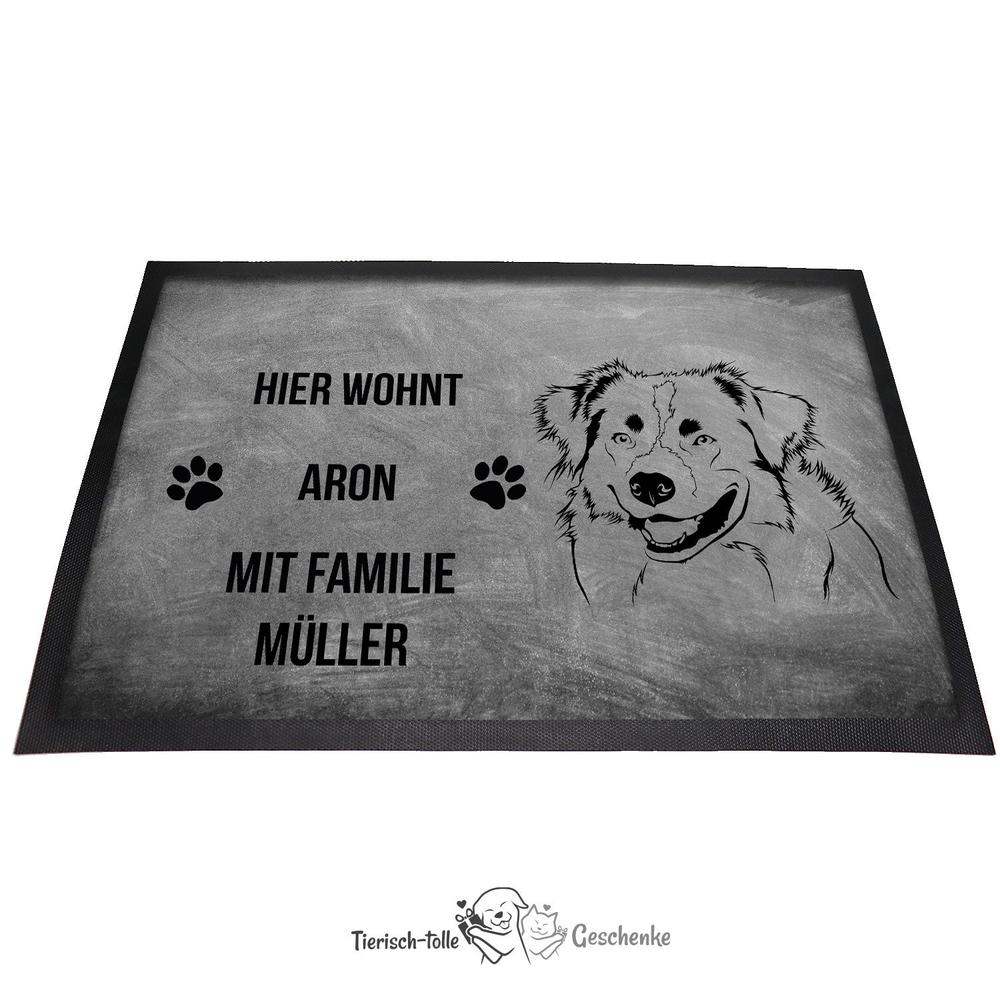 Australian Shepherd - Fußmatte - Schmutzfangmatte - 40 x 60 cm-Tierisch-tolle Geschenke-Tierisch-tolle-Geschenke