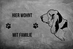 Basset - Fußmatte - Schmutzfangmatte - 40 x 60 cm-Tierisch-tolle Geschenke-Tierisch-tolle-Geschenke