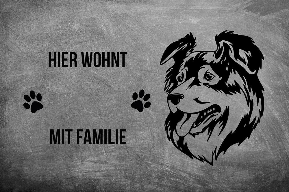 Australian Shepherd 3 - Fußmatte - Schmutzfangmatte - 40 x 60 cm-Tierisch-tolle Geschenke-Tierisch-tolle-Geschenke