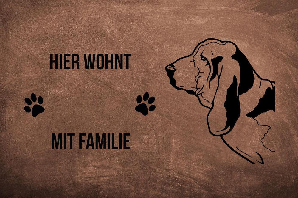 Basset - Fußmatte - Schmutzfangmatte - 40 x 60 cm-Tierisch-tolle Geschenke-Tierisch-tolle-Geschenke