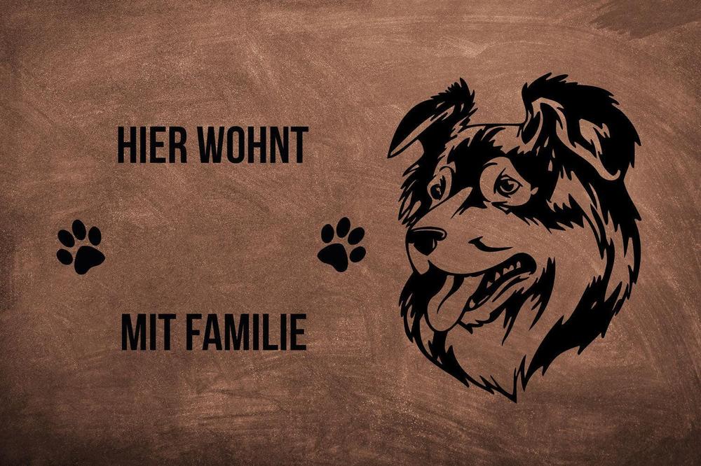 Australian Shepherd 3 - Fußmatte - Schmutzfangmatte - 40 x 60 cm-Tierisch-tolle Geschenke-Tierisch-tolle-Geschenke