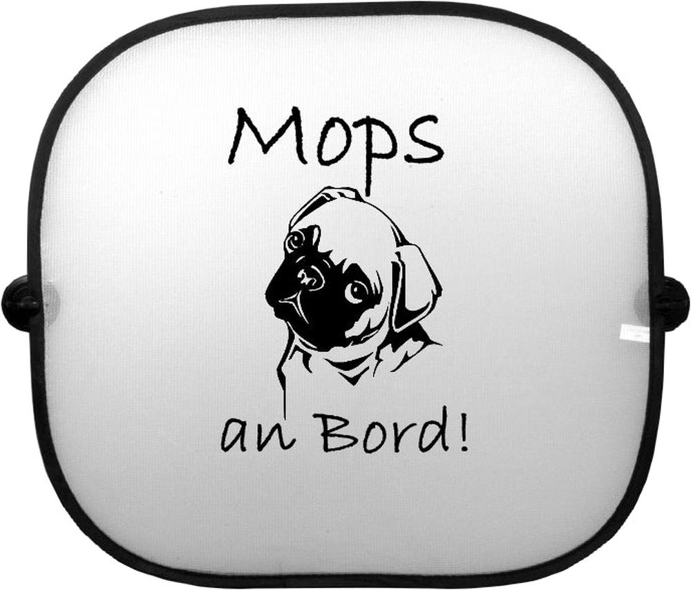 Sonnenschutzgitter-Hundemotiv: Mops - Möpse 4-Tierisch tolle Geschenke