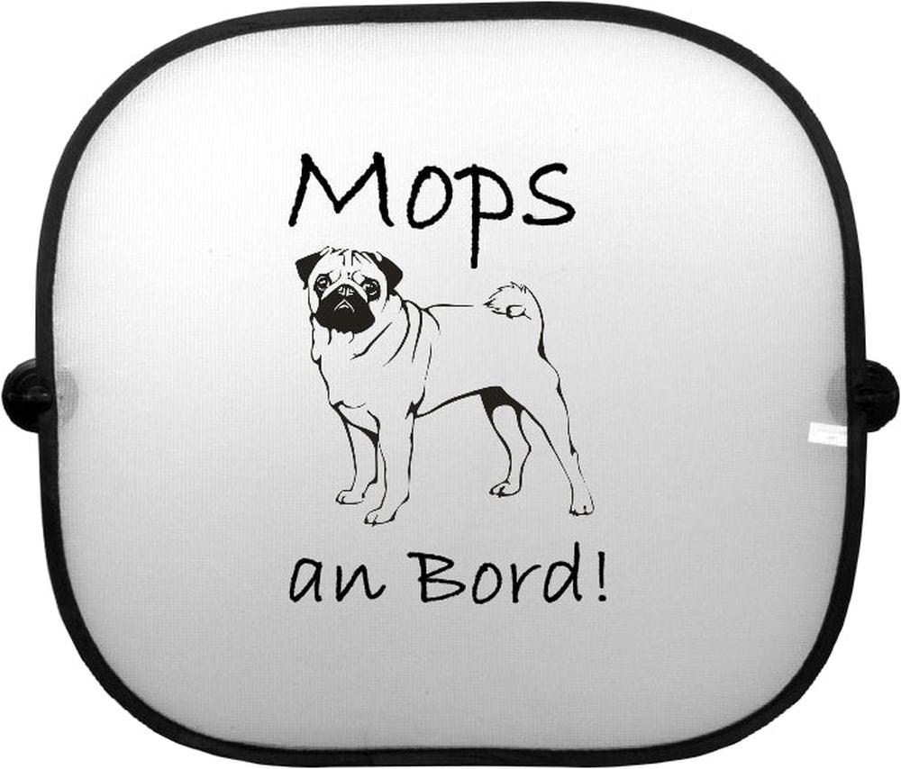Sonnenschutzgitter-Hundemotiv: Mops - Möpse 3-Tierisch tolle Geschenke