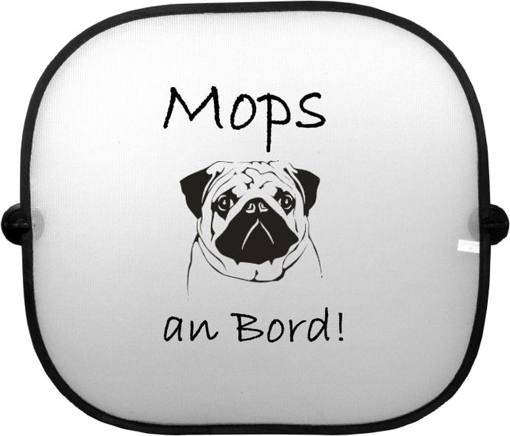 Sonnenschutzgitter-Hundemotiv: Mops - Möpse 2-Tierisch tolle Geschenke