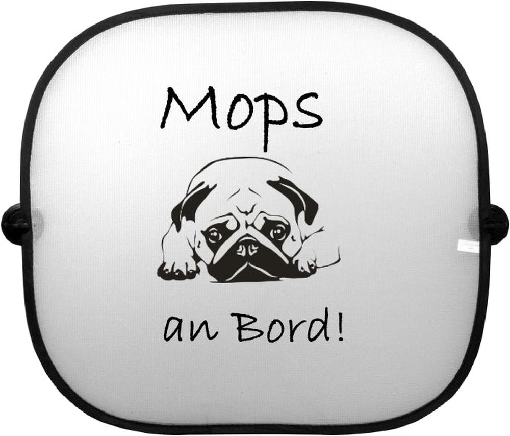 Sonnenschutzgitter-Hundemotiv: Mops - Möpse 1-Tierisch tolle Geschenke