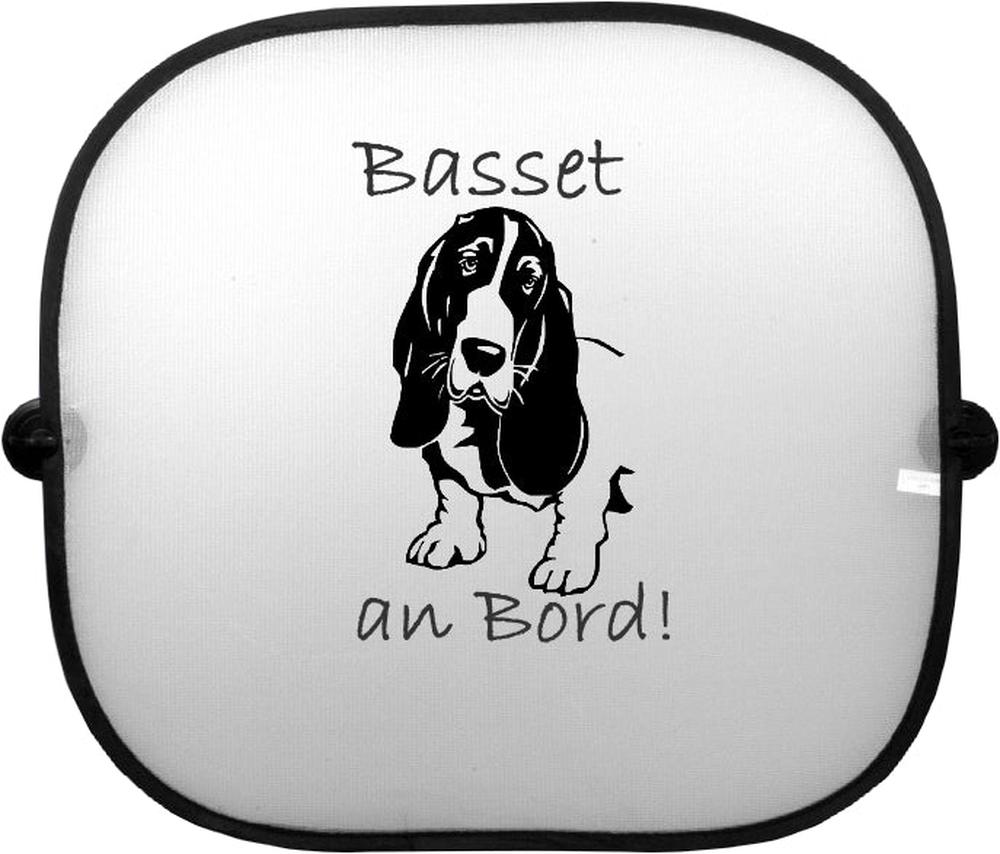 Sonnenschutzgitter-Hundemotiv: Basset 1-Tierisch tolle Geschenke