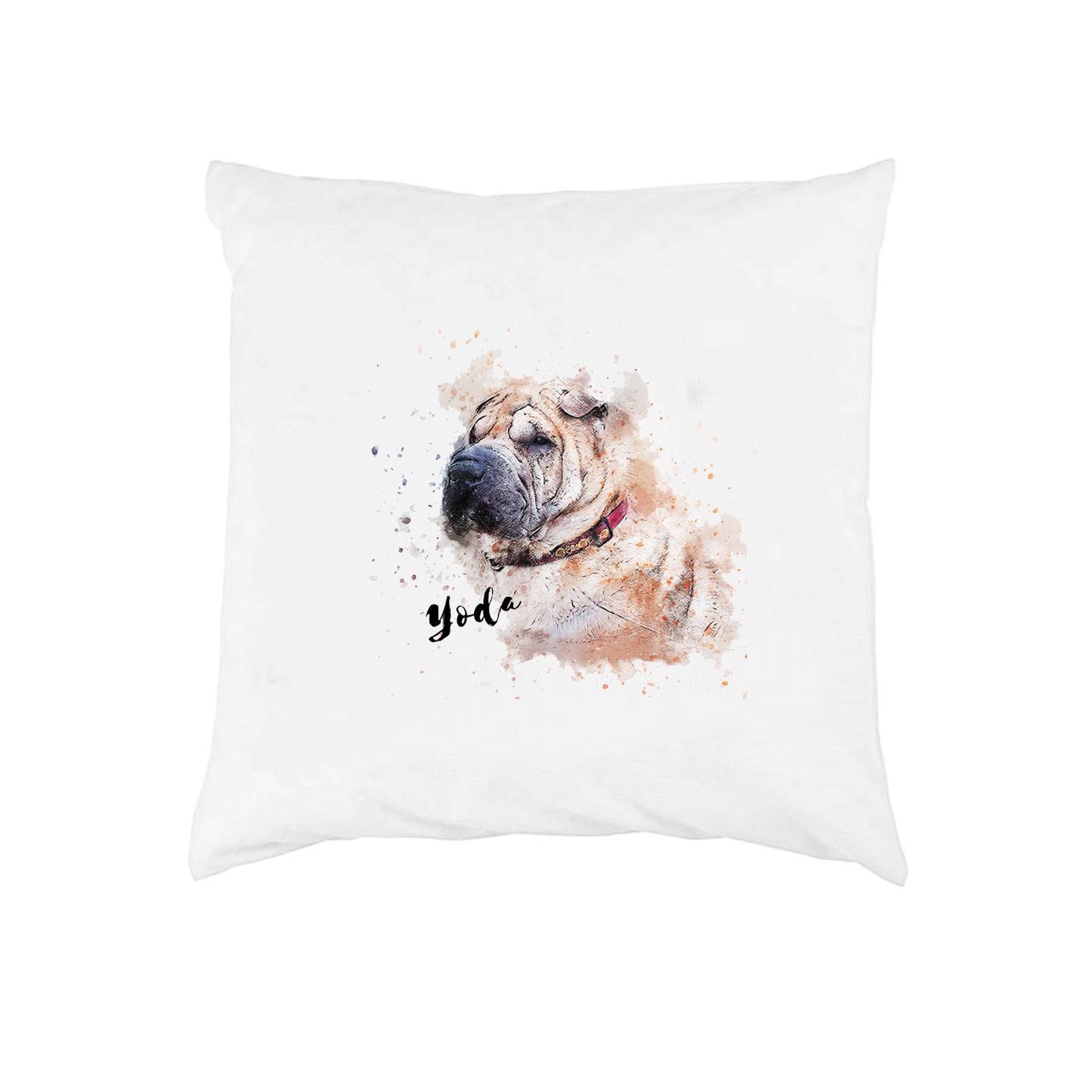 Kissenbezug watercolour: Shar Pei-Tierisch tolle Geschenke-Tierisch-tolle-Geschenke