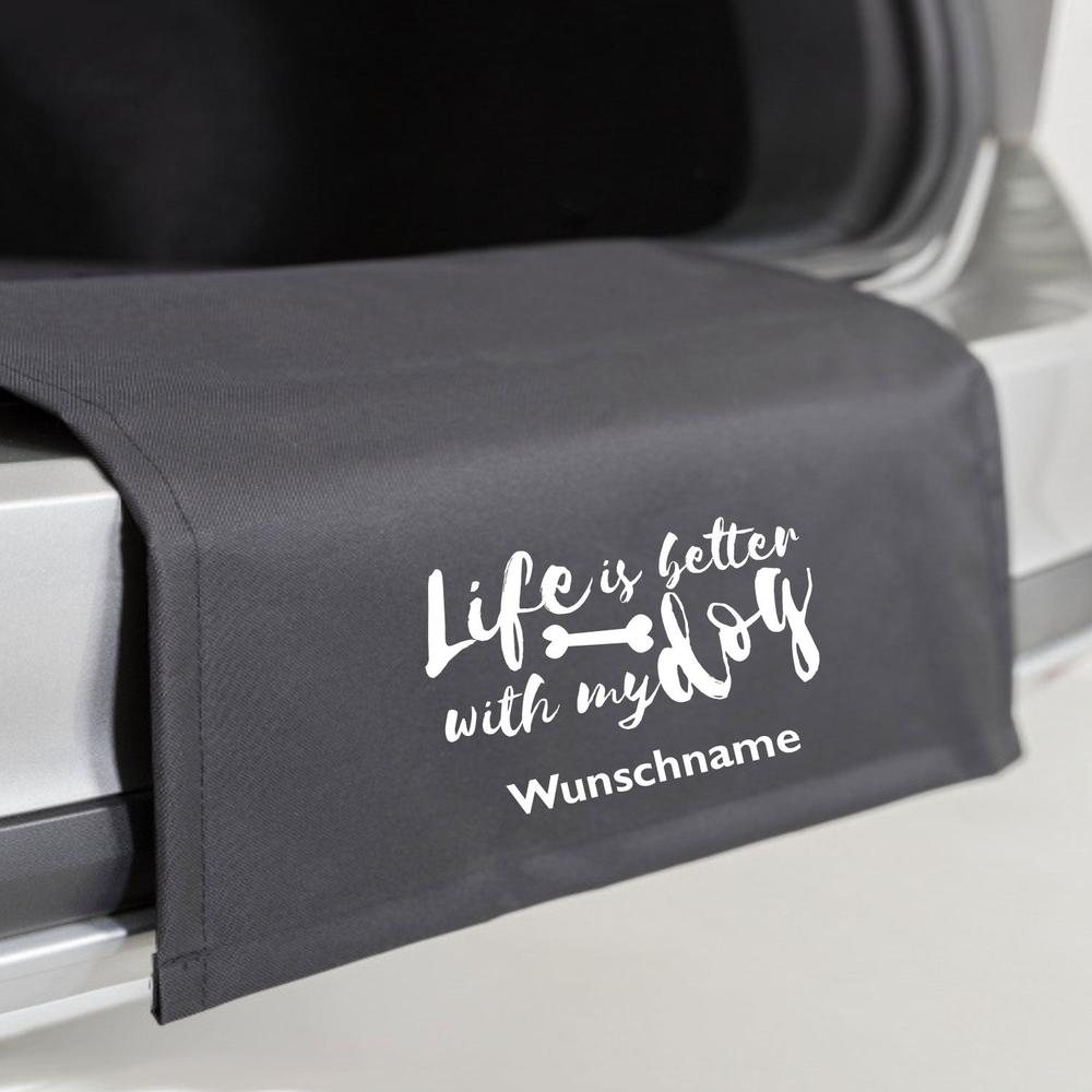 Stoßstangenschutz - Life is better with my dog-Tierisch tolle Geschenke