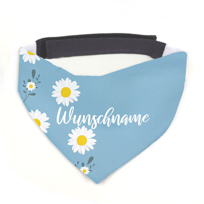 Hunde-Halstuch Hundespruch Vintage Blume Wunschname-Tierisch-tolle Geschenke-Tierisch-tolle-Geschenke