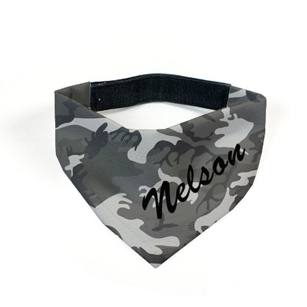 Hunde-Halstuch Wunschname Camouflage grey-Tierisch tolle Geschenke-Tierisch-tolle-Geschenke