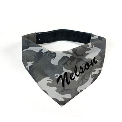 Hunde-Halstuch Wunschname Camouflage grey-Tierisch tolle Geschenke-Tierisch-tolle-Geschenke