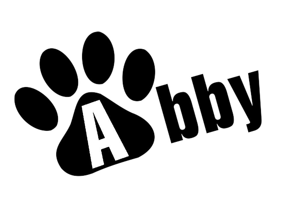 Auto Aufkleber: Pfote mit Wunschname-Tierisch tolle Geschenke