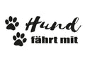 Aufkleber: Hund fährt mit-Tierisch tolle Geschenke