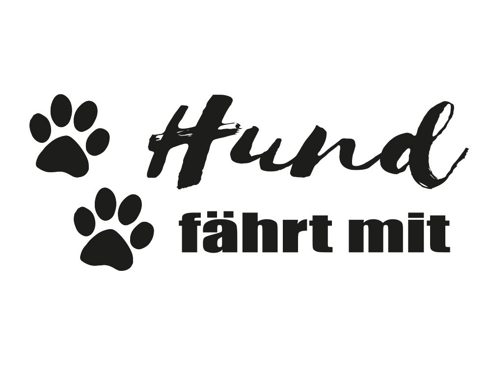 Aufkleber: Hund fährt mit-Tierisch tolle Geschenke