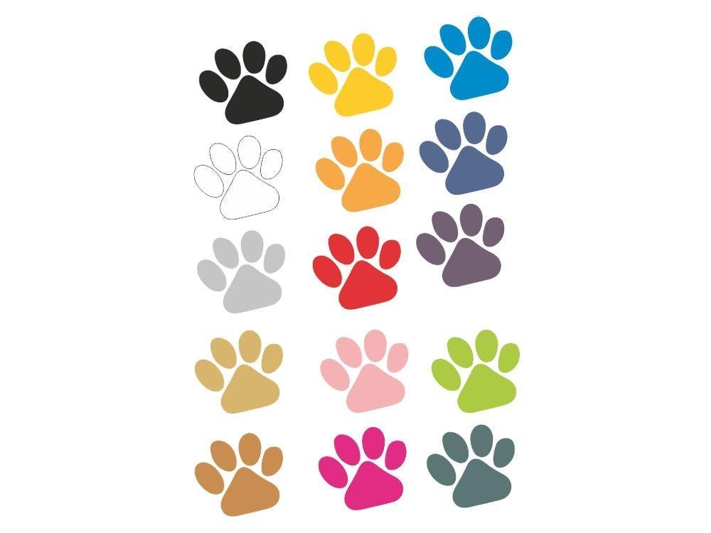 Hunde Pfoten Aufkleber: 10 x 10 cm-Tierisch tolle Geschenke