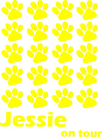 Pfoten Aufkleber -Wunschname- A4-Tierisch tolle Geschenke