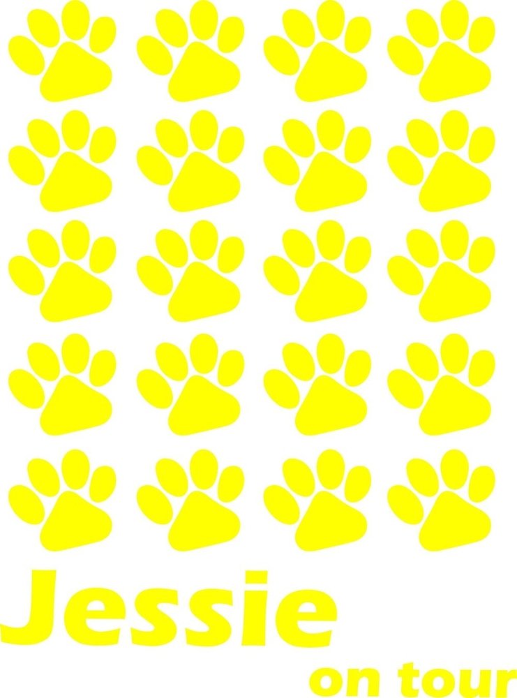 Pfoten Aufkleber -Wunschname- A4-Tierisch tolle Geschenke