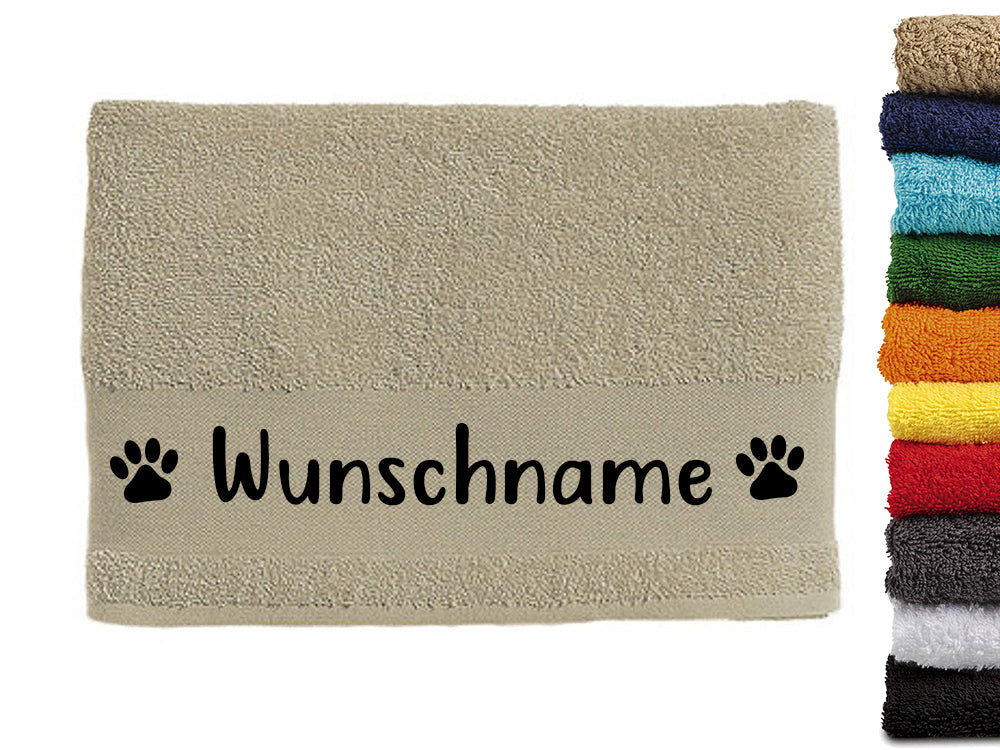 Handtuch Hundespruch: Wunschname-Tierisch-tolle Geschenke-Tierisch-tolle-Geschenke