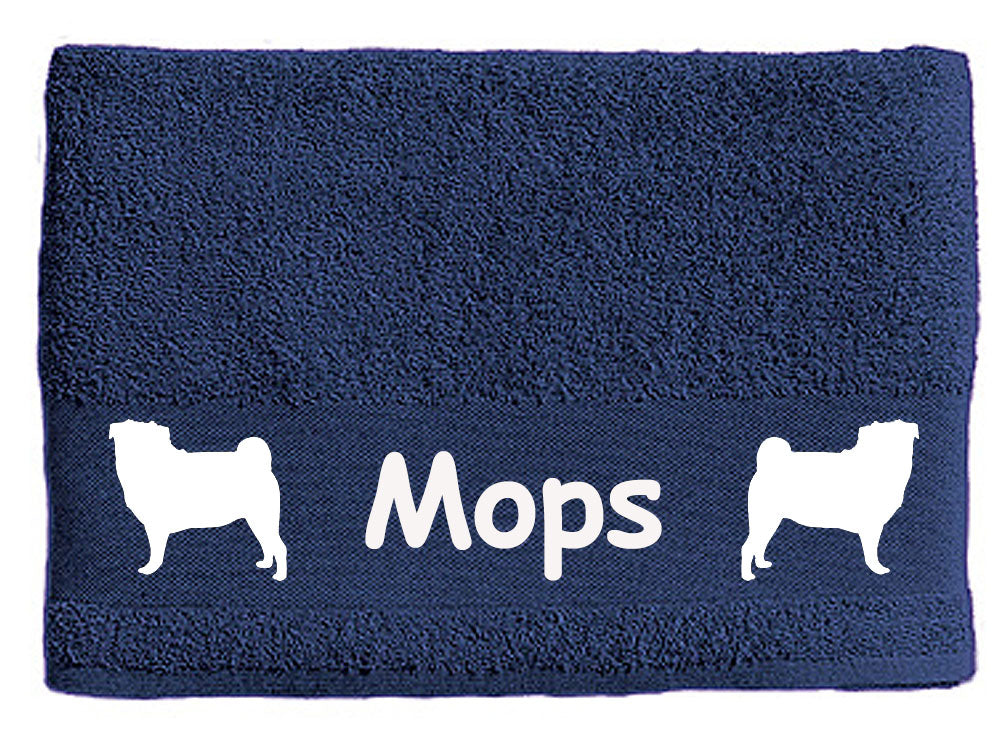 Handtuch: Mops - Möpse 1-Tierisch-tolle Geschenke-Tierisch-tolle-Geschenke