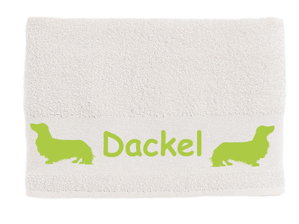 Handtuch: Dackel - Teckel Langhaar 1-Tierisch-tolle Geschenke-Tierisch-tolle-Geschenke