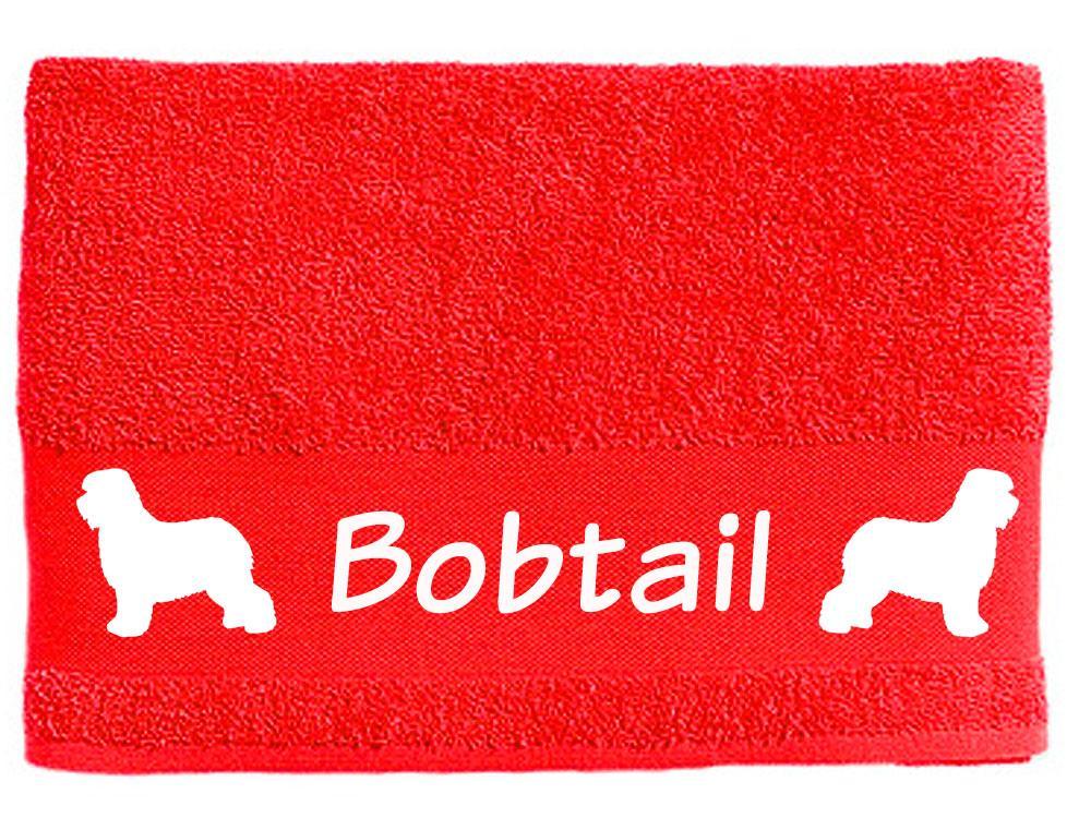 Handtuch: Bobtail - Old English Sheepdog-Tierisch-tolle Geschenke-Tierisch-tolle-Geschenke