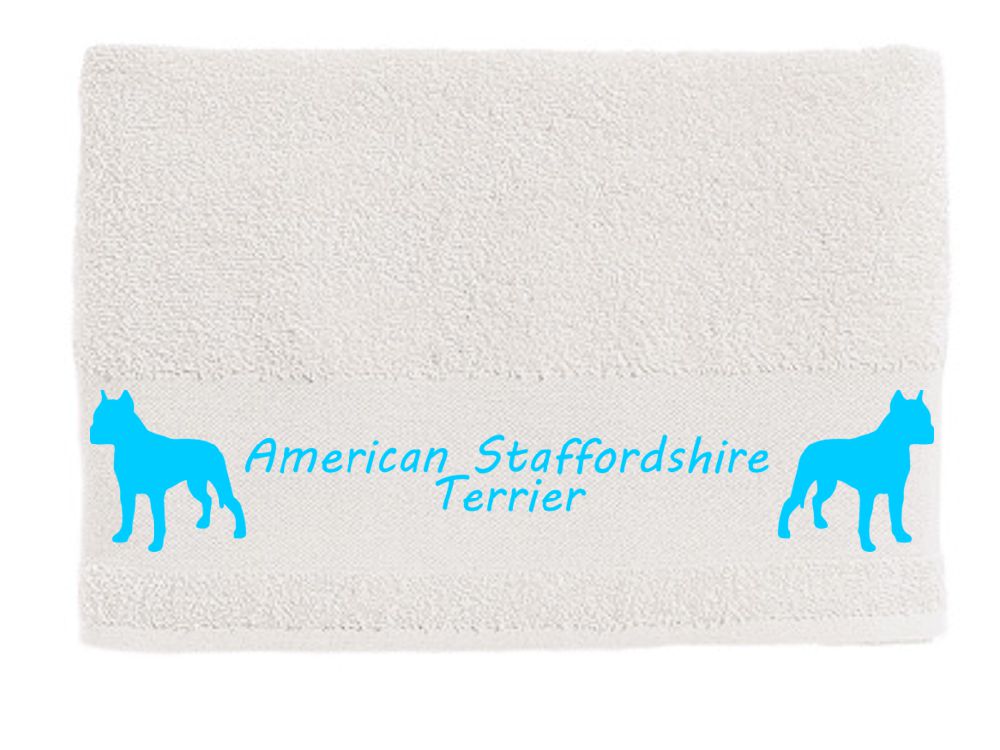 Handtuch: American Staffordshire Terrier-Tierisch-tolle Geschenke-Tierisch-tolle-Geschenke