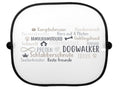 Sonnenschutz-Blende: Hundespruch Hunde Herz - Beige Blau-Tierisch tolle Geschenke