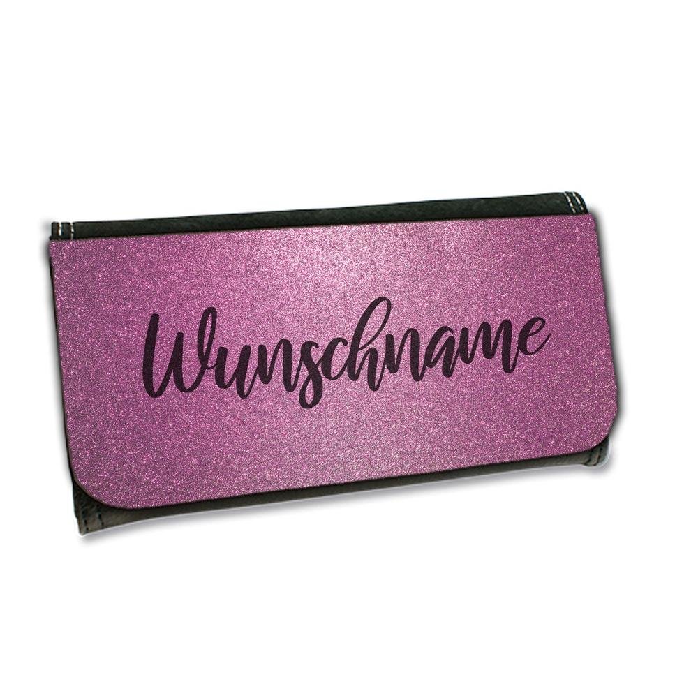 Geldbörse - Rosa Glitzer Wunschname - Tierisch tolle Geschenke