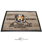 Australian Shepherd - Farbige Fußmatte - Schmutzfangmatte - 40 x 60 cm-Tierisch-tolle Geschenke-Tierisch-tolle-Geschenke
