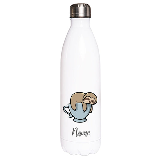 Faultier 1 - Edelstahl Thermosflasche 750 ml mit Namen-Tierisch-tolle Geschenke-Tierisch-tolle-Geschenke