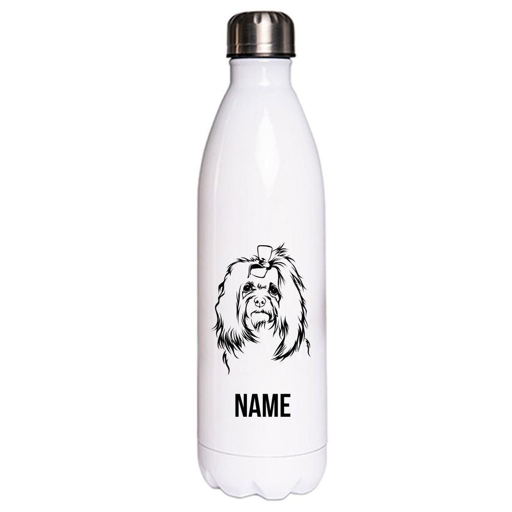 Malteser 2 - Edelstahl Thermosflasche 750 ml mit Namen-Tierisch-tolle Geschenke-Tierisch-tolle-Geschenke