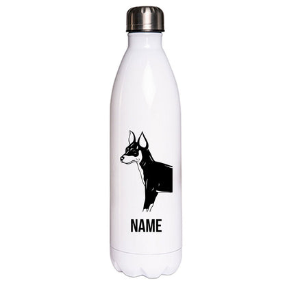 Mini Pinscher - Edelstahl Thermosflasche 750 ml mit Namen-Tierisch-tolle Geschenke-Tierisch-tolle-Geschenke