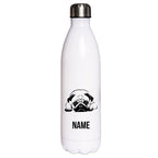 Mops liegend - Edelstahl Thermosflasche 750 ml mit Namen-Tierisch-tolle Geschenke-Tierisch-tolle-Geschenke