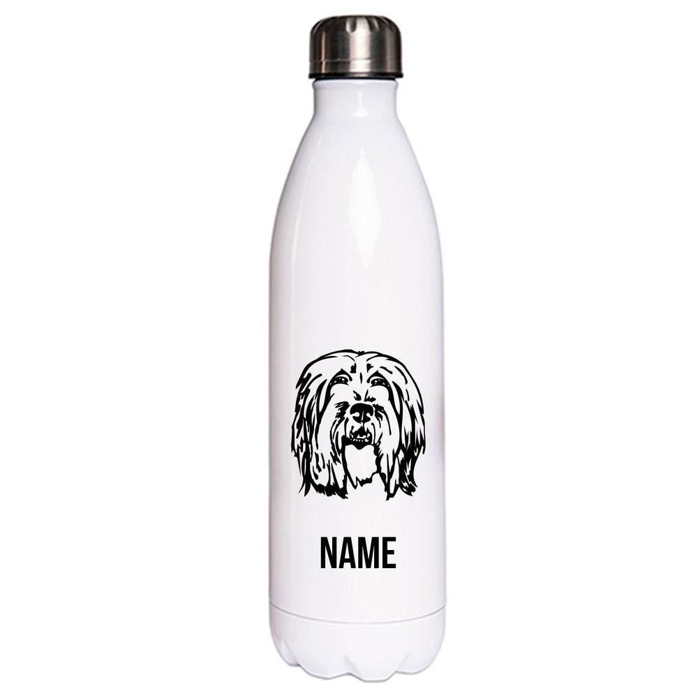 Pon Polski Owczarek Nizinny - Edelstahl Thermosflasche 750 ml mit Namen-Tierisch-tolle Geschenke-Tierisch-tolle-Geschenke