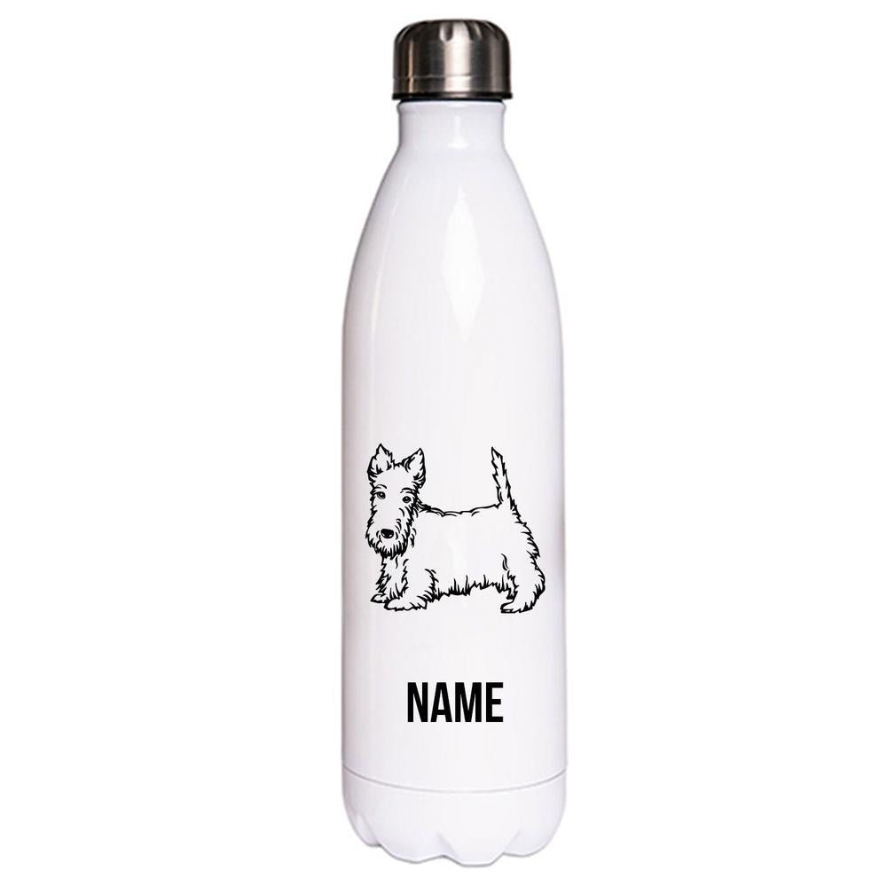 Scottish Terrier 4 - Edelstahl Thermosflasche 750 ml mit Namen-Tierisch-tolle Geschenke-Tierisch-tolle-Geschenke