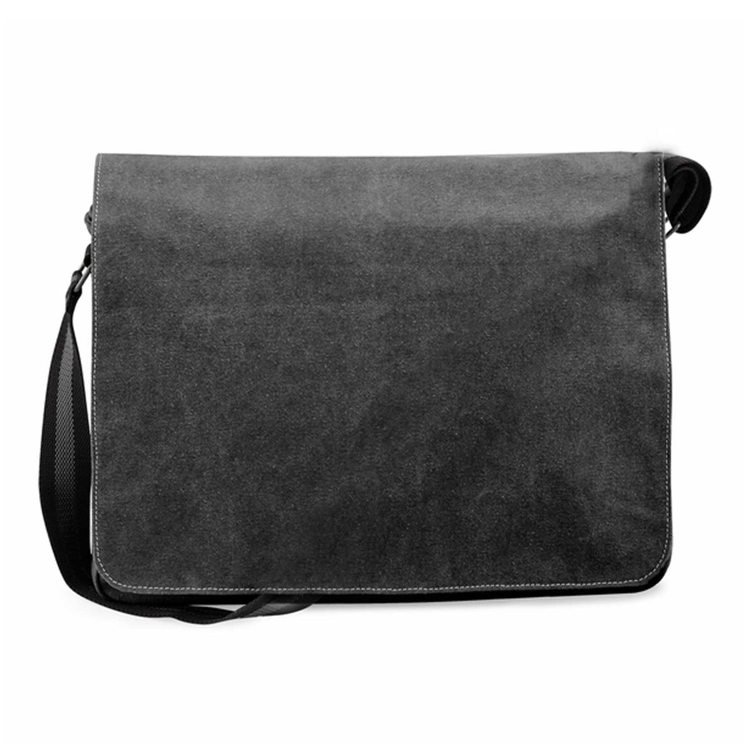 Herz zu verschenken - Canvas Schultertasche Messenger mit Namen