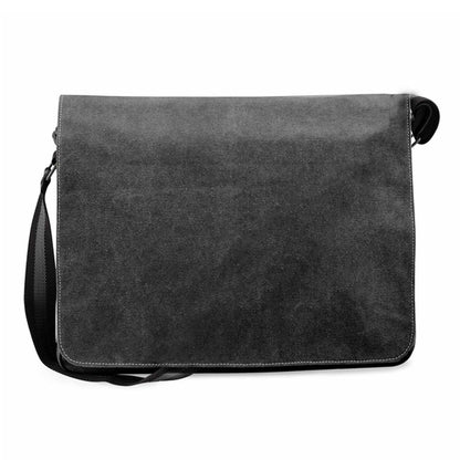 Herz zu verschenken - Canvas Schultertasche Messenger mit Namen